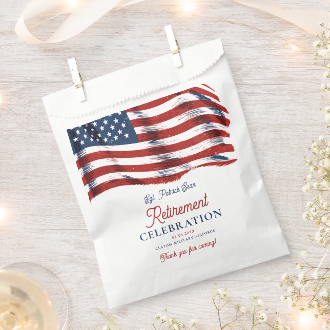 Neuere amerikanische Flagge 4. Juli Army Retiremen Geschenktütchen (Ausgeschnitten)