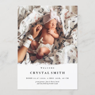 Neuere Geburtsankündigung von Fotos | Babyfotokart Einladung