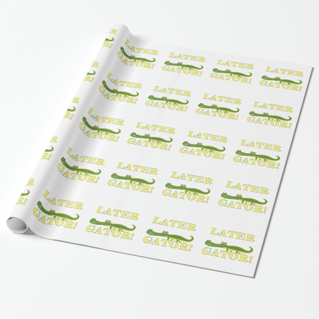 Neuerer Alligator Geschenkpapier (Ungerollt)