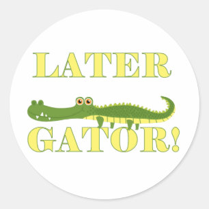Neuerer Alligator Runder Aufkleber