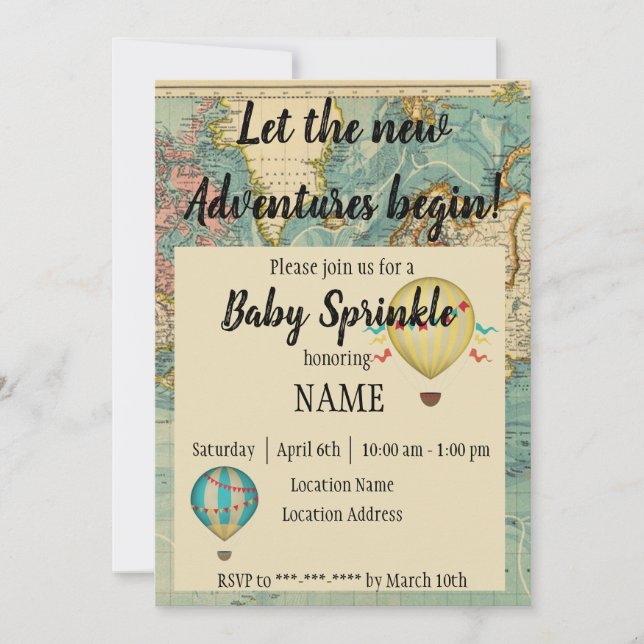 Neues Abenteuer Einladung (Vorderseite)