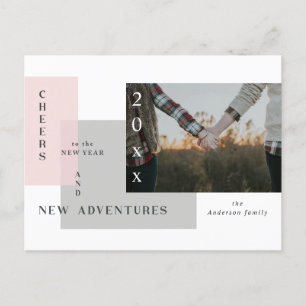 Neues Abenteuer glücklich Neujahr Urlaub Postkarte