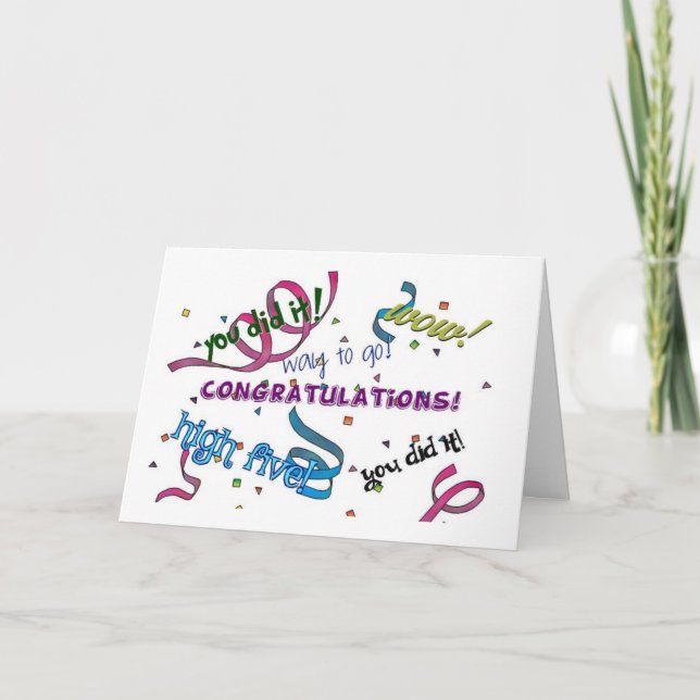 **NEUES ABENTEUER*** **GRATULATIONEN** Karte (Vorderseite)