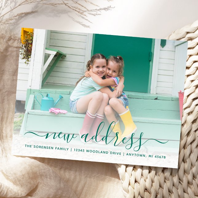 Neues Address-Foto Aquamarines Skript Postkarte (Von Creator hochgeladen)