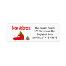 Neues Adressauto und Baumweihnachtslabel