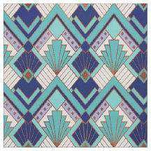 Neues Aqua und Blue Art Deco Stil