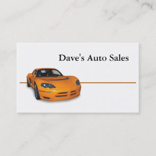 Neues Auto Visitenkarte