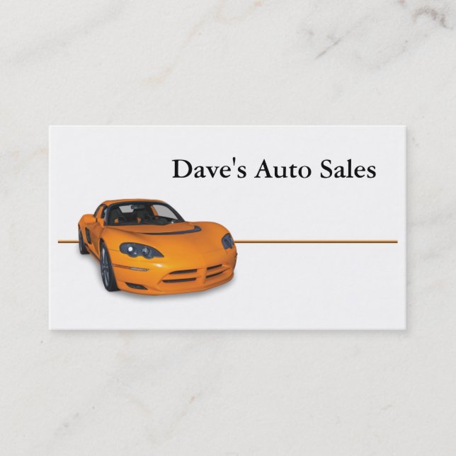 Neues Auto Visitenkarte (Vorderseite)