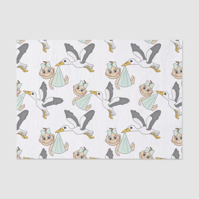 Neues Baby, 10lb Seidenpapier, weiß Seidenpapier (Vorderseite)