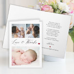 Neues Baby 3 Foto Collage elegante danke Karte<br><div class="desc">Versenden Sie ein elegantes modernes Multi-Foto, das sich an Ihren Gastgeber und an alle Ihre Freunde, die Ihre Babydusche oder die Taufe Ihres Babys besucht haben, anschloss. In minimalistischem Stil mit individueller 3 Foto Gitterkollektion und Text, ist es für Jungen, Mädchen oder Babyduschen geeignet. Sie können die Fotos einfach ersetzen...</div>