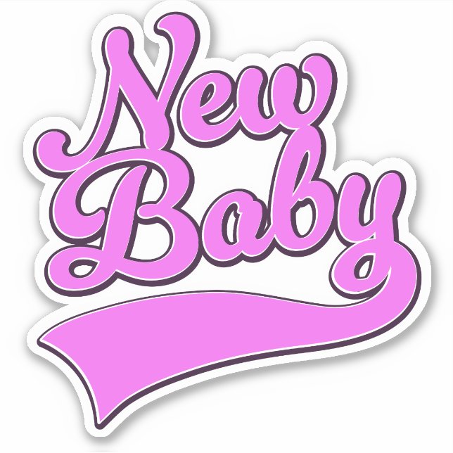 Neues Baby Aufkleber (Vorderseite)