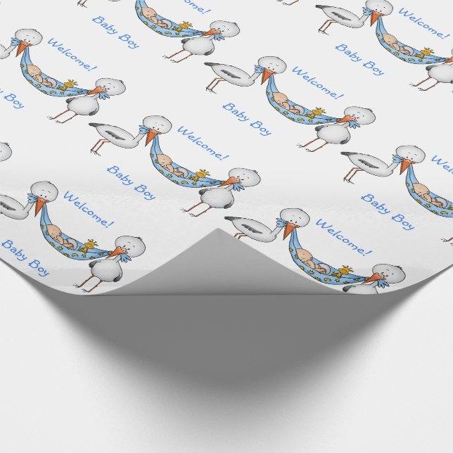 Neues Baby - Babyparty-Geschenk Geschenkpapier (Ecke)
