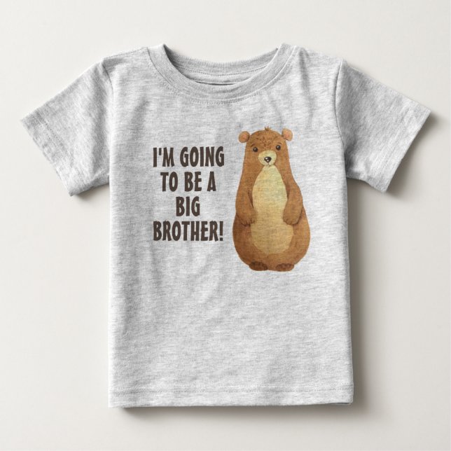 Neues Baby Big Brother Little Bär Kleinkind Tshirt (Vorderseite)