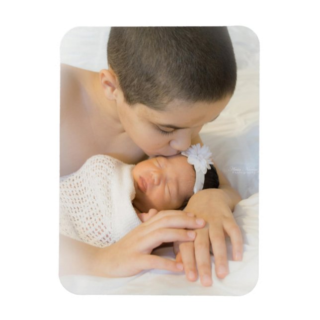 Neues Baby Custom Foto Magnet (Vertikal)