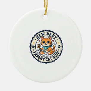 Neues Baby-Eltern-Katze-Katze-Mama-Geschenkidee - Keramik Ornament