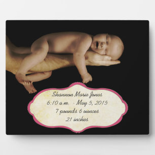 Neues Baby-Foto Fotoplatte