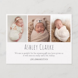 Neues Baby-Foto-Geburtsankündigungskarte Postkarte