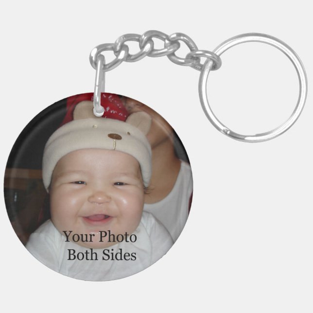 Neues Baby-Foto Schlüsselanhänger (Rückseite komplett)