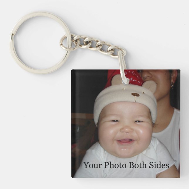 Neues Baby-Foto Schlüsselanhänger (Vorderseite)