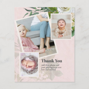 Neues Baby Foto Vielen Dank Karten Modernes Budget