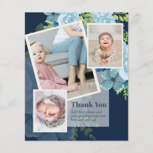 Neues Baby Foto Vielen Dank Karten Modernes Budget