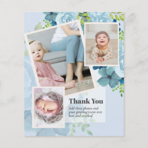 Neues Baby Foto Vielen Dank Karten Modernes Budget
