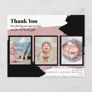 Neues Baby Foto Vielen Dank Karten Modernes Budget