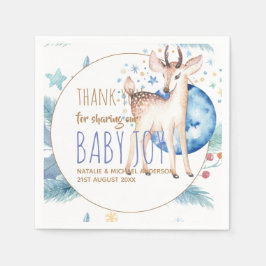 Neues Baby Foto Vielen Dank Karten Modernes Budget Serviette
