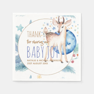 Neues Baby Foto Vielen Dank Karten Modernes Budget Serviette