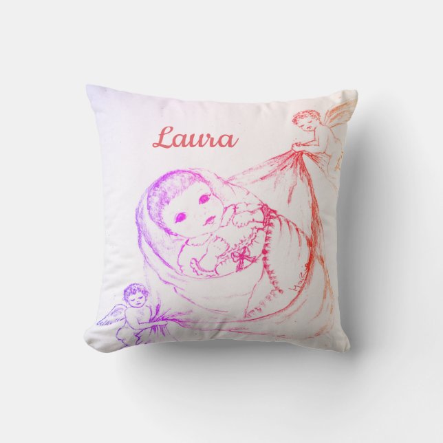 Neues Baby Girl-Design Kissen (Vorderseite)