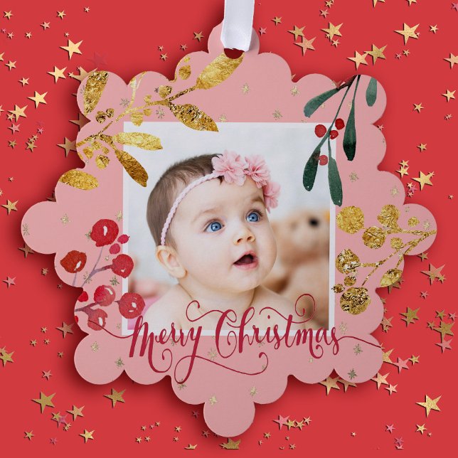 Neues Baby Girl Frohe Weihnachten Ornament Karte (Von Creator hochgeladen)