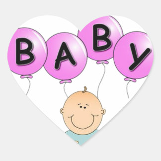 neues Baby Herz-Aufkleber