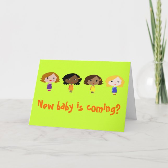Neues Baby kommt! Ankündigung (Vorderseite)
