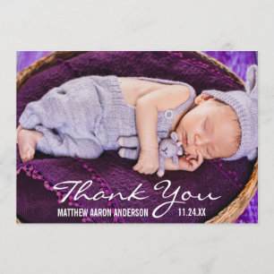 Neues Baby Modern Foto Danke Karte