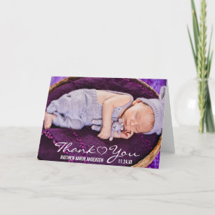 Neues Baby-modernes Foto danken Ihnen Dankeskarte