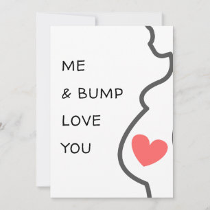 Neues Baby/Schwangerschaft Ich und der Bauch liebe Karte