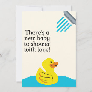 Neues Baby zu Dusche mit Liebe - Blaues Wasser Einladung