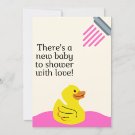 Neues Baby zu Dusche mit Liebe - Rosa Wasser Einladung