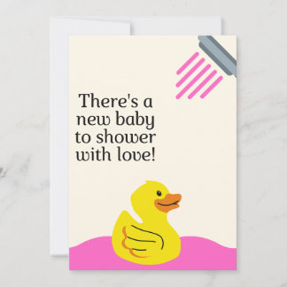Neues Baby zu Dusche mit Liebe - Rosa Wasser Einladung