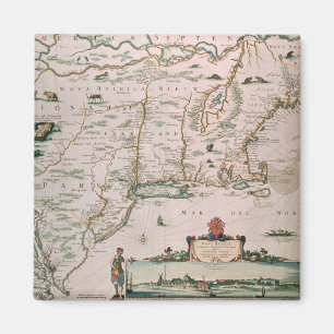 Neues Belgien, Platte "vom Atlas Contractus" Magnet