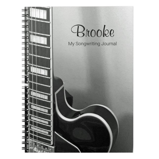 Neues benutzerdefinierbares My Songwriting Journal Notizblock (Vorderseite)