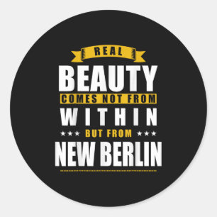 Neues Berlin - Lustiges D Stadt Geschenk Runder Aufkleber