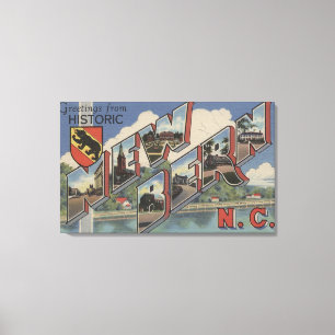 Neues Bern, North Carolina - große Leinwanddruck