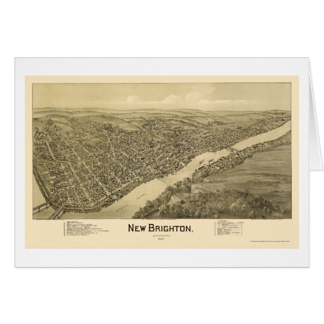 Neues Brighton, panoramische Karte PAs - 1901 (Vorderseite (Horizontal))