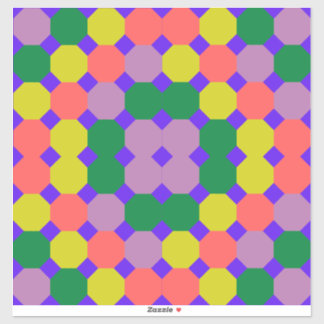 Neues, buntes Achteckon-Design, Geometrisches Okta Aufkleber