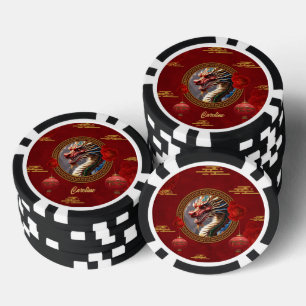 Neues chinesisches Drachenjahr Pokerchips