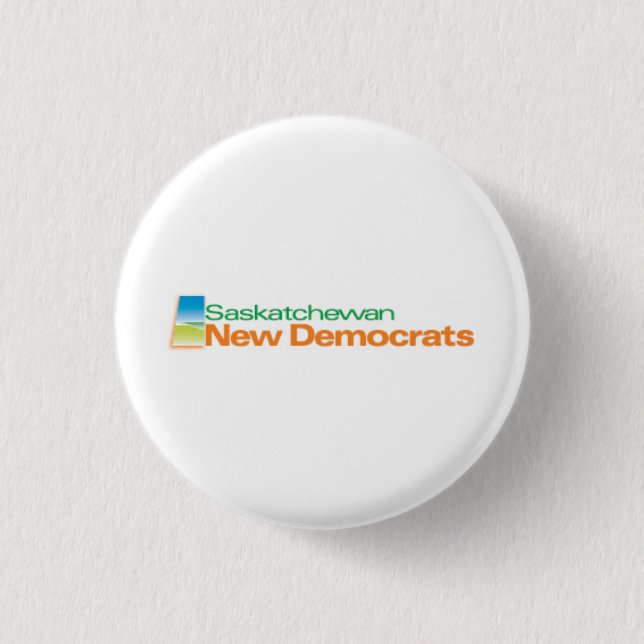 Neues Demokraten Logo Saskatchewans Button (Vorderseite)
