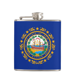 Neues Design der Hampshire State Flag Flachmann