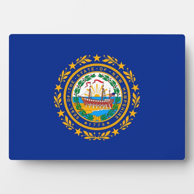 Neues Design der Hampshire State Flag Fotoplatte (Vorderseite)