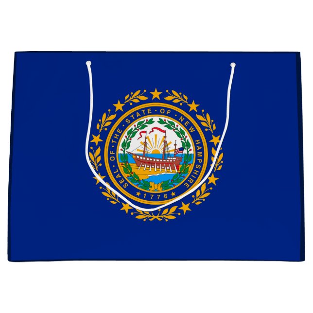 Neues Design der Hampshire State Flag Große Geschenktüte (Vorderseite)